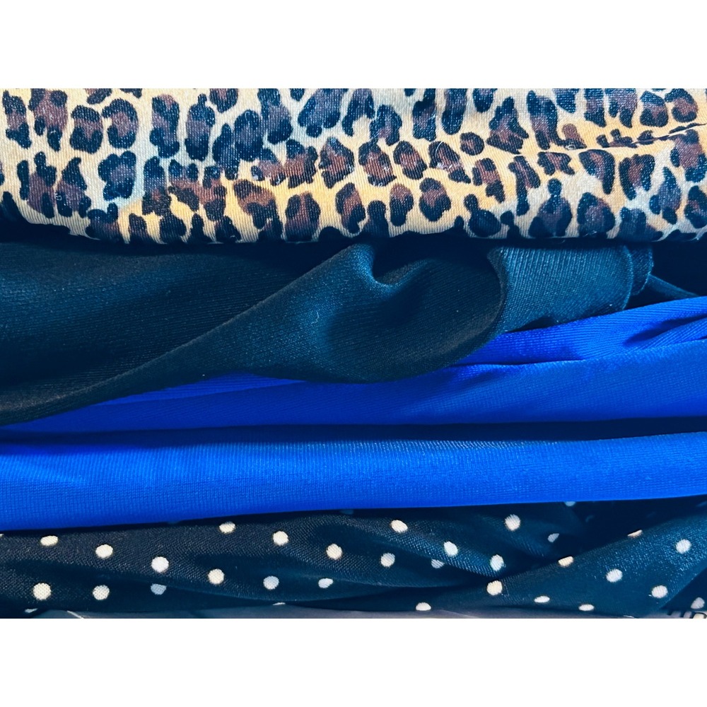 LOT OF 4 - Miraclesuit Magicsuit 1 Piece Swimsuits Black Polka Dot Blue Leopard - Picture 12 of 16